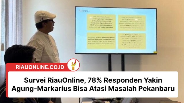 Survei RiauOnline, 78% Responden Yakin Agung-Markarius Bisa Atasi Masalah Pekanbaru