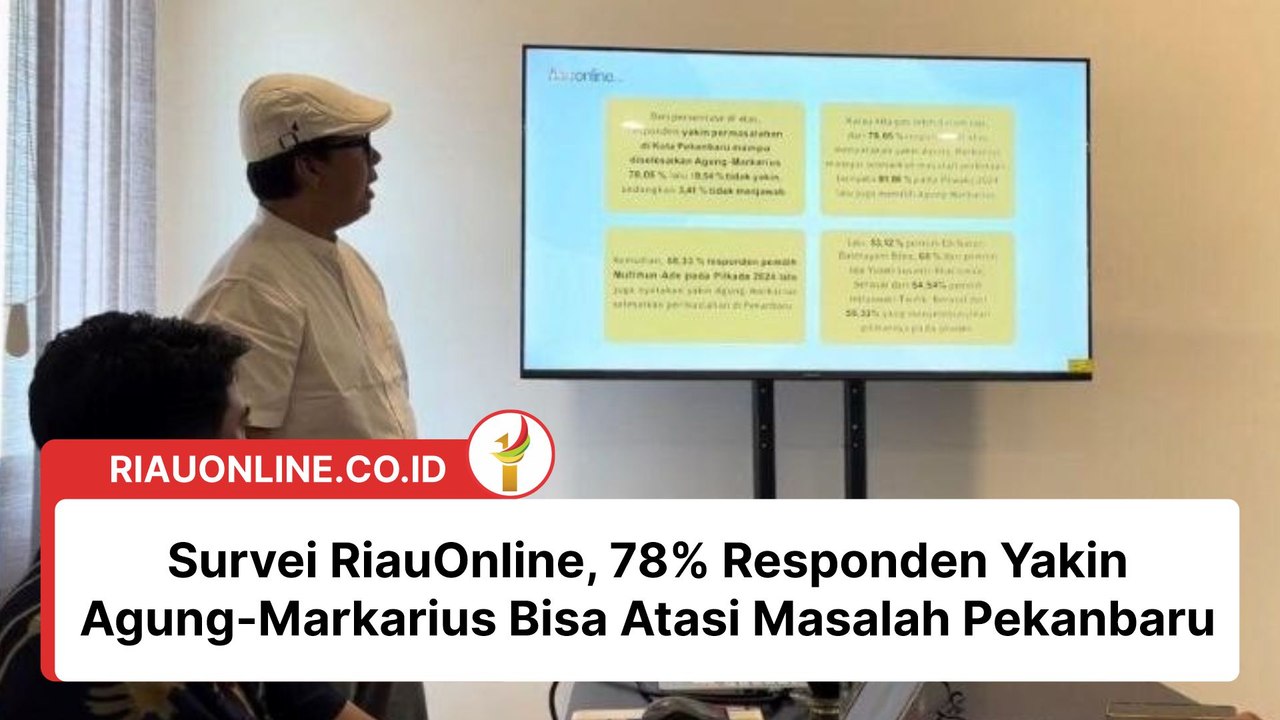 Survei RiauOnline, 78% Responden Yakin Agung-Markarius Bisa Atasi Masalah Pekanbaru