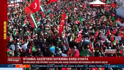İstanbul, Gazze’de yaşanan soykırıma karşı ayakta