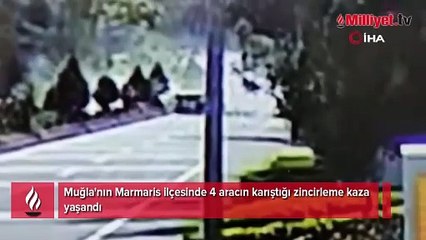Marmaris'te zincirleme kaza! Korkunç görüntüler: Ölü ve yaralılar var