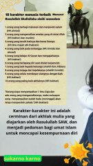10 karakter manusia terbaik menurut ROSULLAH #trending