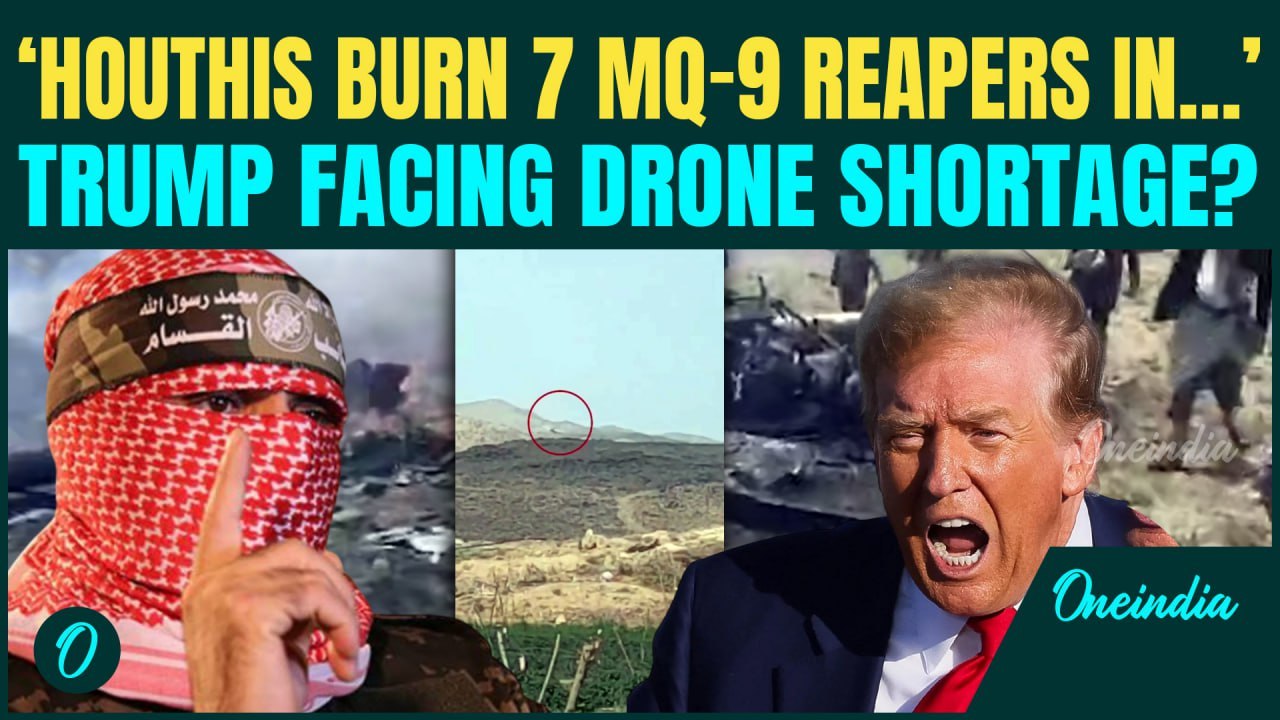 Houthis Rip Apart 2 American MQ-9 Reapers Within 24 Hours | Watch Houthis Flaunt Burning US Drones