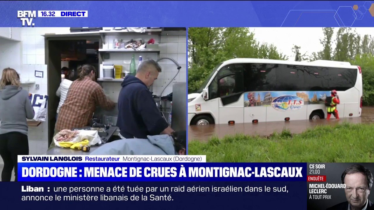 Crues à Montignac-Lascaux: les habitants se préparent avant la montée des eaux