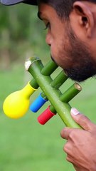 DIY Bamboo Creations with three Clour Balloone #Bamboo #Bambooart