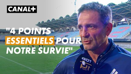 Franck Azéma satisfait de la performance de son équipe face au Racing