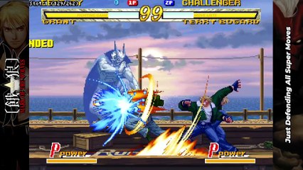 JUST DEFENDING ALL SUPER MOVES - Garou: Mark of the Wolves (MOTW)