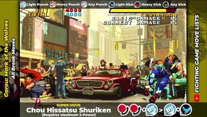 ALL BRAKE MOVES - Garou: Mark of the Wolves (MOTW)