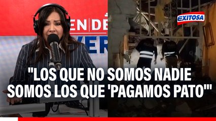 Cecilia García indignada por ola criminal: "Los que no somos nadie somos los que 'pagamos pato'"