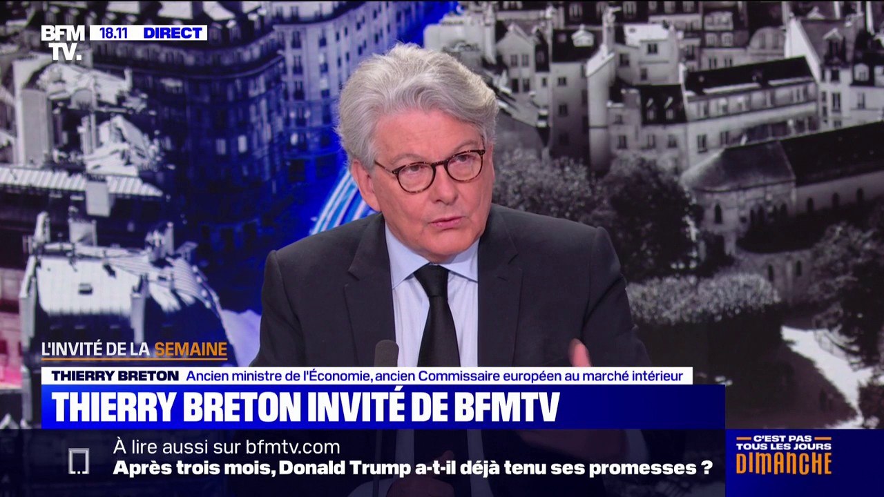 Pour Thierry Breton, ancien ministre de l'Économie, "l'Europe doit s'imposer" face à Trump
