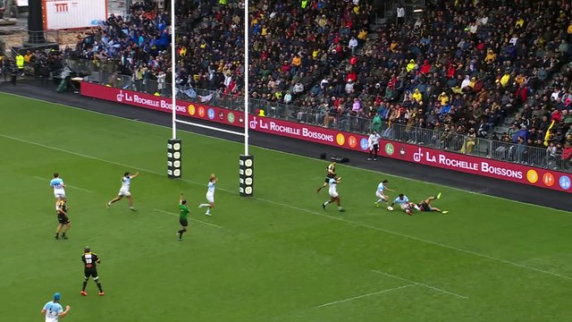 TOP 14 - Essai de Giovanni HABEL-KUFFNER (AB) - Stade Rochelais - Aviron Bayonnais