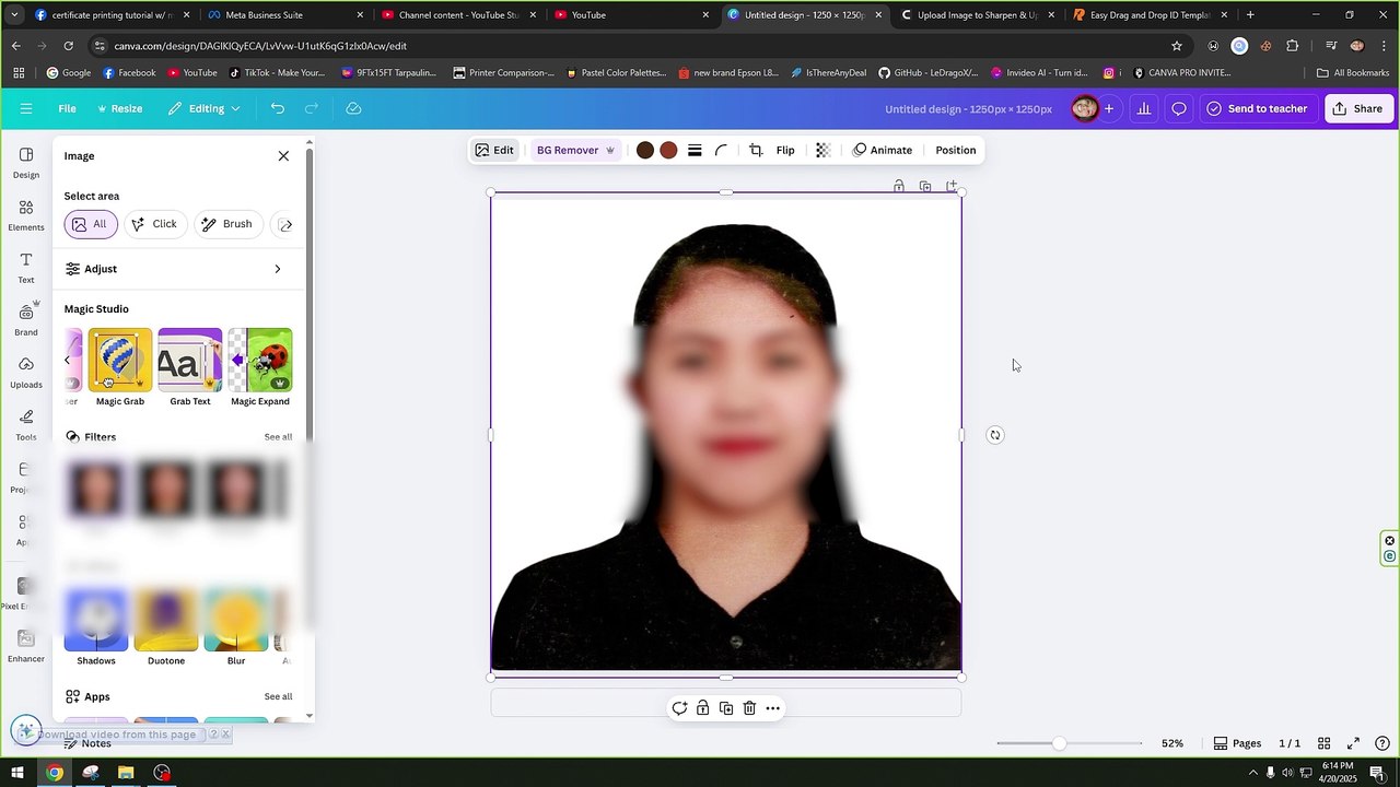 RUSH ID 1X1 2X2 NO NEED PHOTOSHOP TUTORIAL 2025 | PRINTING BUSINESS
