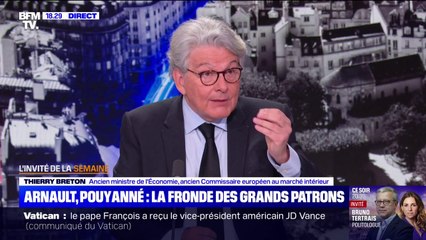 Taxes Trump: "Les patrons français sont patriotes", indique Thierry Breton, ancien ministre de l'Économie