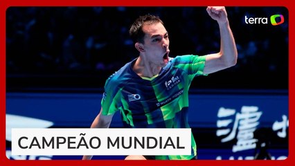 Hugo Calderano faz história e vence número 1 da China na final da Copa do Mundo do tênis de mesa