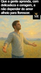 Que a gente aprenda, com delicadeza e coragem, a não depender do amor alheio para florescer