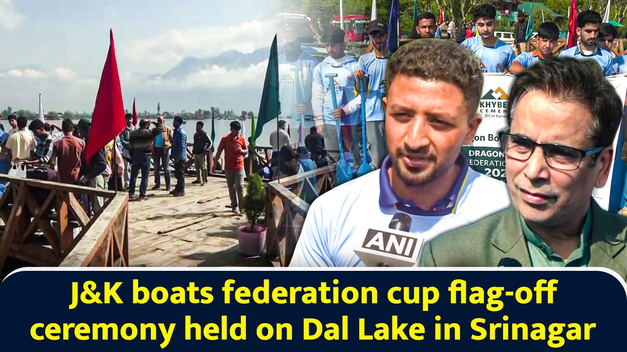 J&K boats federation cup flag-off ceremony held on Dal Lake in Srinagar