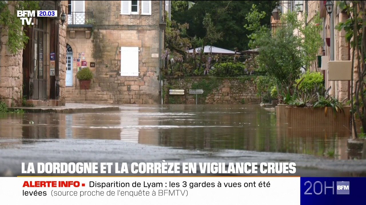 Crues en Dordogne: les images impressionnantes de la montée des eaux