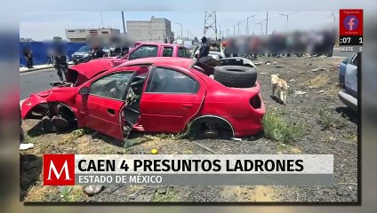Detienen a 4 hombres por robo a transportistas en EdOmEx