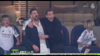 Djokovic and His Kids Go Wild After Valverde’s Goal in Stunning Bernabéu Moment