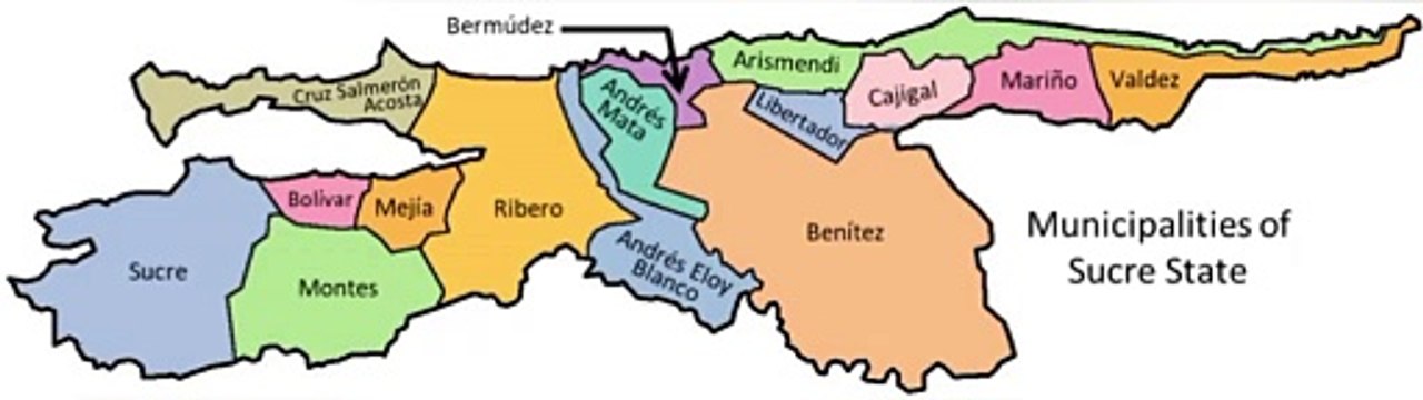 Map of Sucre State. Peta Negara Bagian Sucre. Sucre State Map. Map of State of Sucre. State of Sucre Map. Map of Sucre. Peta Sucre. Sucre Map. Mapa del Estado Sucre. Mapa de Sucre