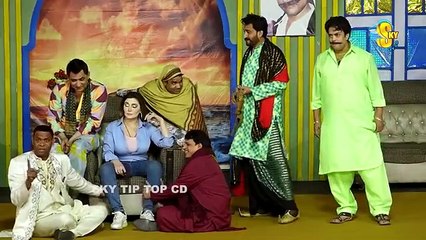 Amjad Rana and Khushboo Khan  Guddu Kamal   New Stage Drama   AA Tenu Moj Krawan