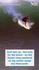 Big waves at Newcastle for Easter 2025 - Newcastle Herald - April 21, 2025
