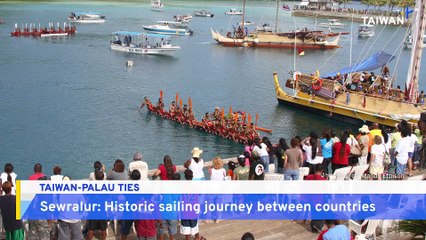 Traditional Sailing Vessel Sets Sail from Palau to Taiwan