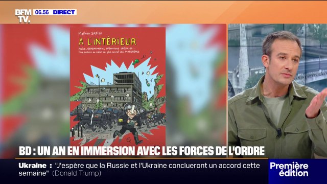 L'auteur Mathieu Sapin dessine un an d'immersion avec les forces de l'ordre dans sa bande-dessinée À l'intérieur