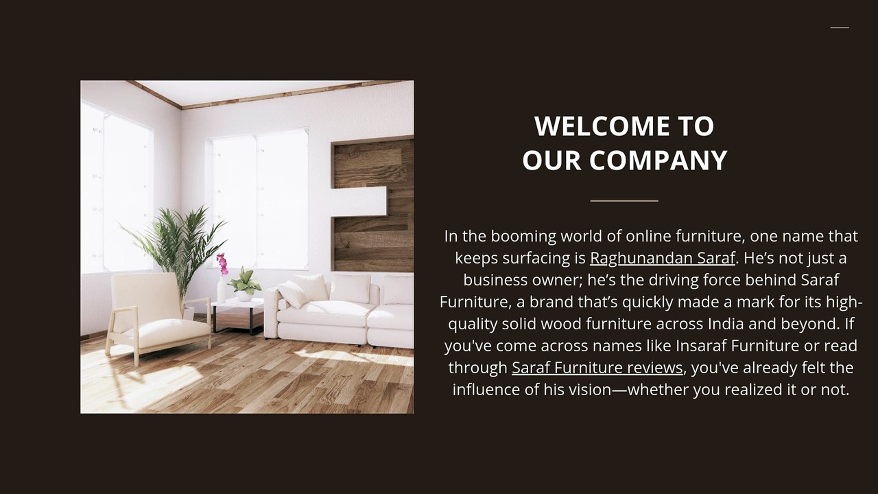 Does Saraf Furniture offer warranty and support