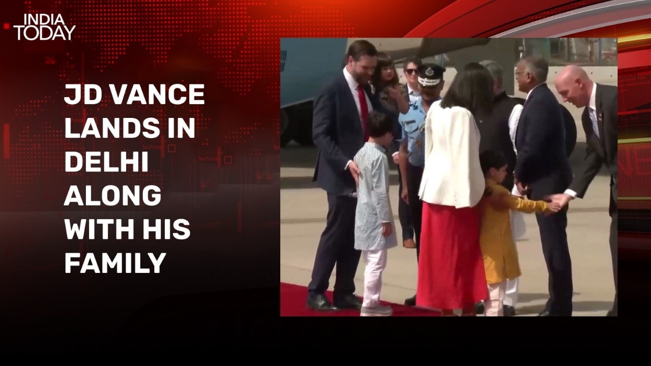 JD Vance lands in Delhi with family, kids dressed in traditional Indian attire