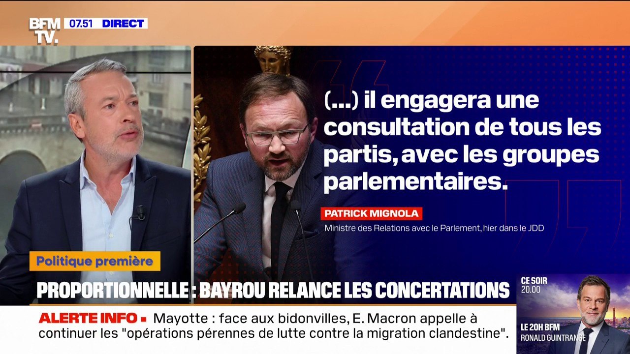ÉDITO - François Bayrou va engager une "consultation" avec les partis politiques sur la proportionnelle à partir du 28 avril