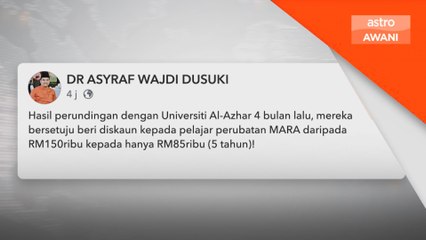 Universiti Al-Azhar setuju beri diskaun kepada pelajar perubatan
