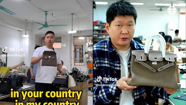 Fábricas chinas responden a Trump con patriotismo y venden bolsos de lujo a precios bajos
