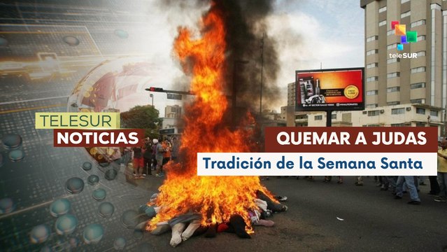 La quema de Judas es tradición en Venezuela