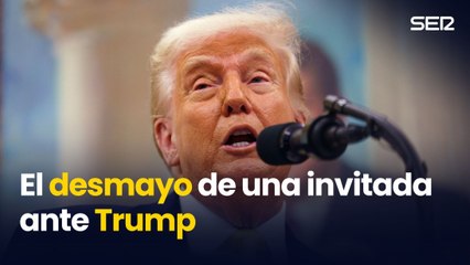 El desmayo de una invitada ante Trump