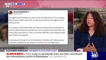 Gérald Darmanin annonce que des établissements pénitentiaires ont de nouveau été ciblés