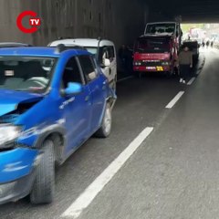 Trabzon'un bir mahallesini kilitleyen kaza! 25 araç birbirine girdi: 12 yaralı