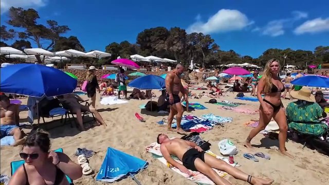 Beach : Ibiza Spain Walking Amazing Beaches in Summer