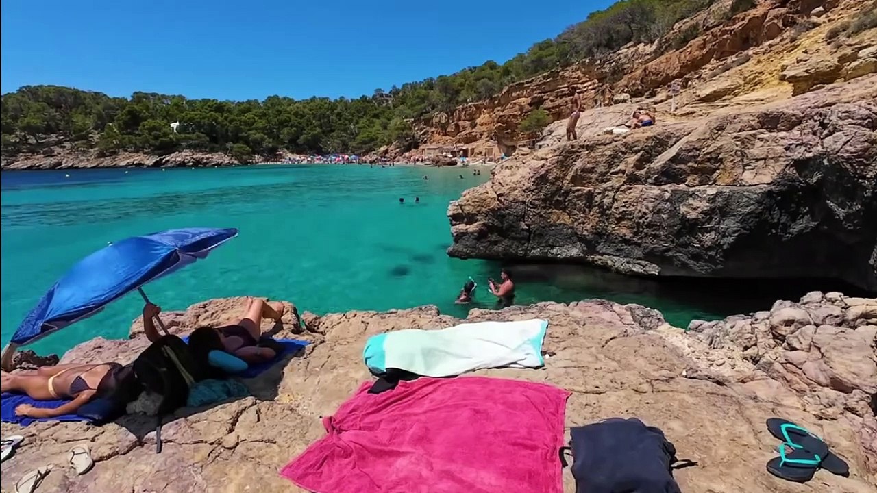 Beach : Ibiza Spain Walking Amazing Beaches in Summer