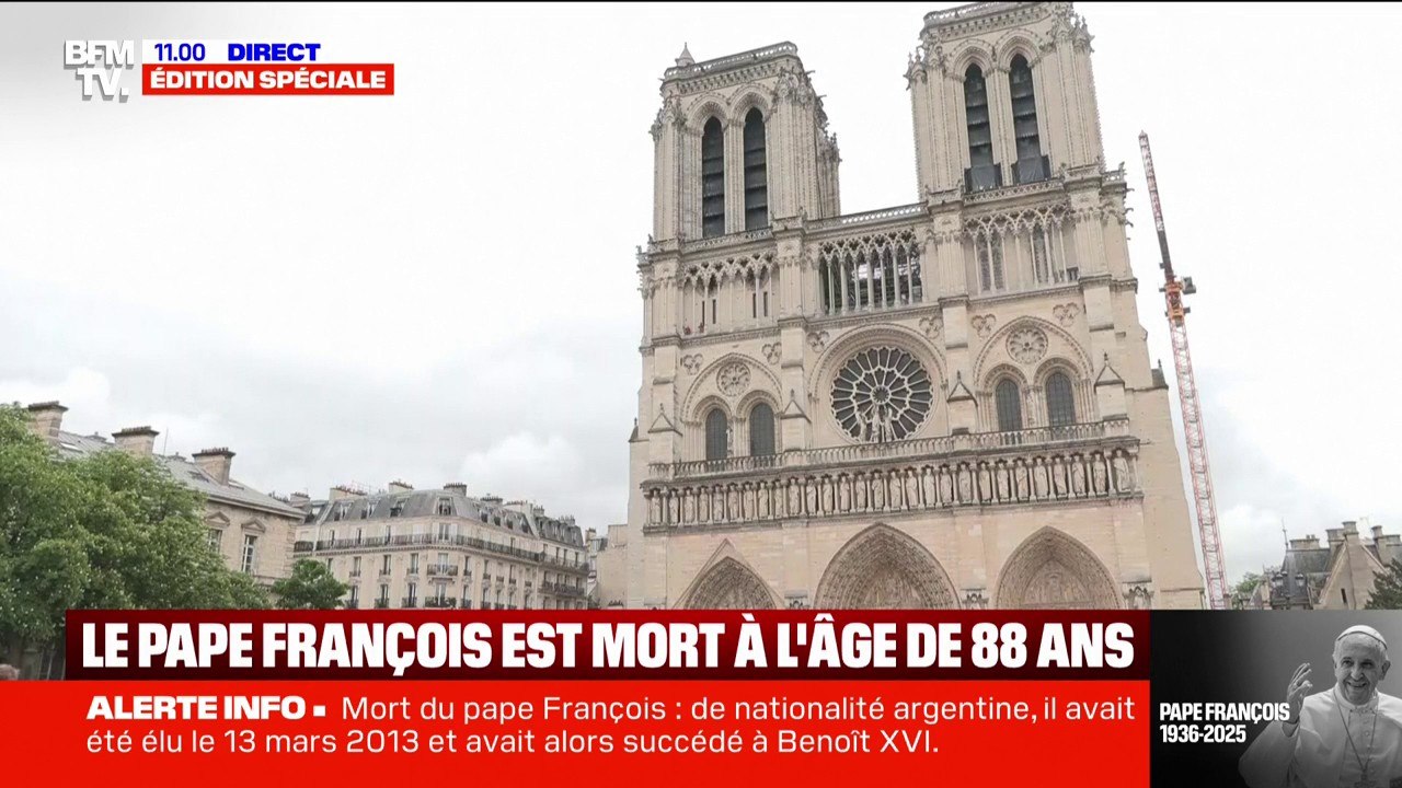 Mort du pape François: les cloches de Notre-Dame de Paris sonnent en hommage au souverain pontife