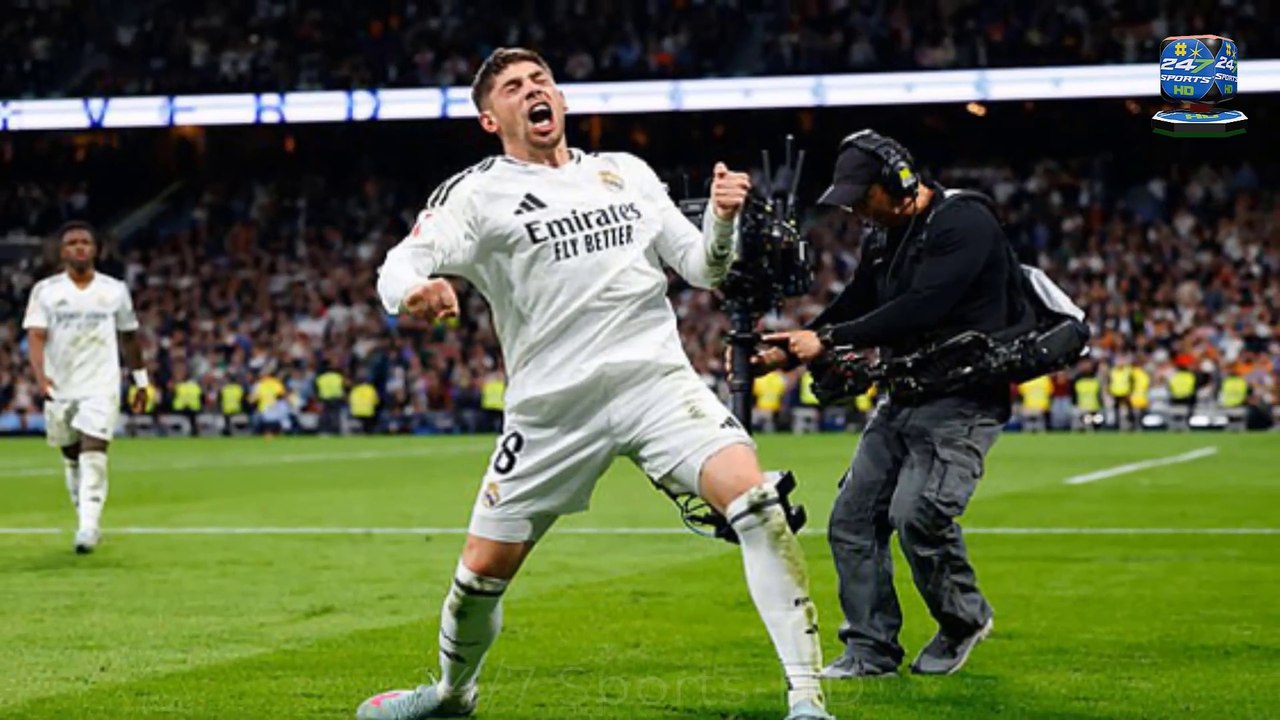 Federico Valverde scores stunning stoppage time winner as Real Madrid keep title hopes alive - while suspended Kylian Mbappe is BOOED in the stands by furious fans