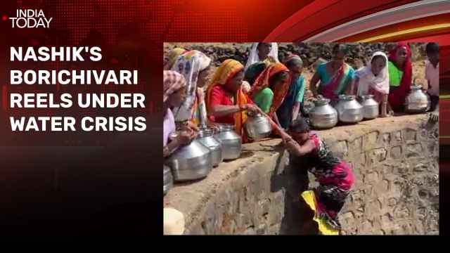 Woman clings to rope, descends into a well as Nashik's Borichivari faces shortage