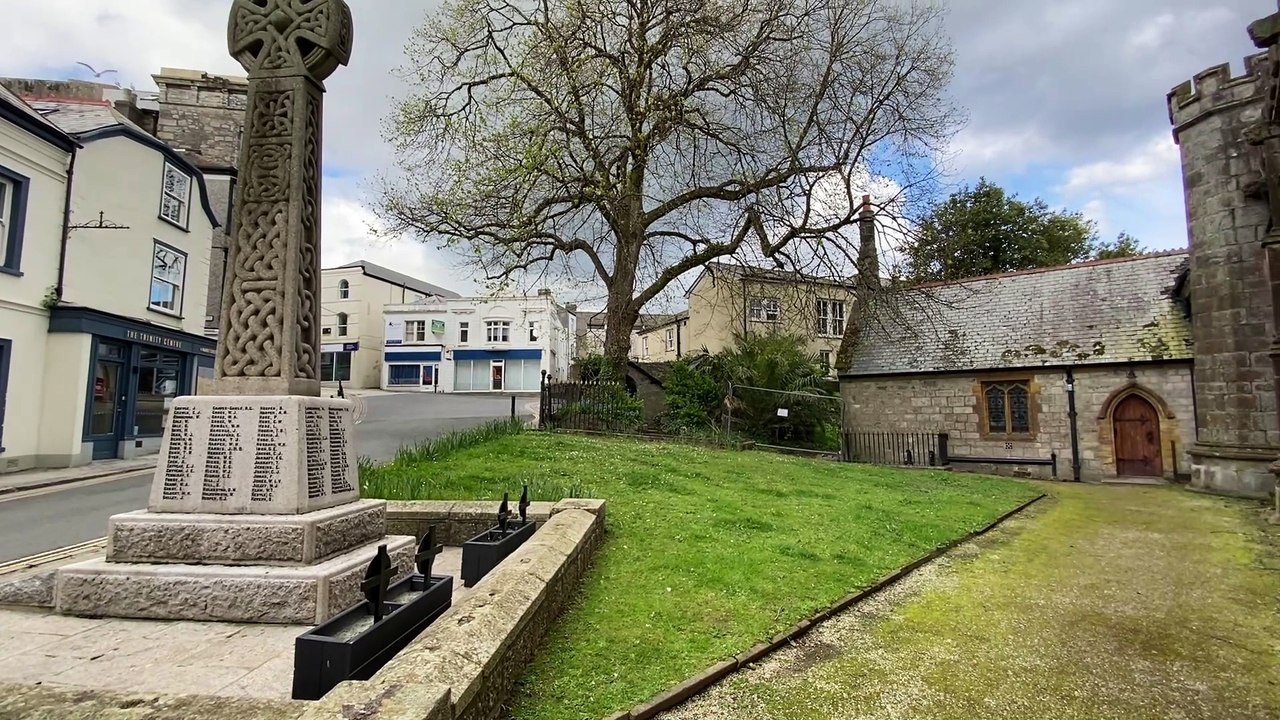 The new piazza in St Austell will be created by the town's war memorial - Video by Andrew Townsend