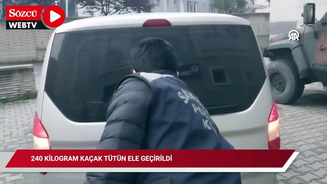 240 kilogram kaçak tütün ele geçirildi