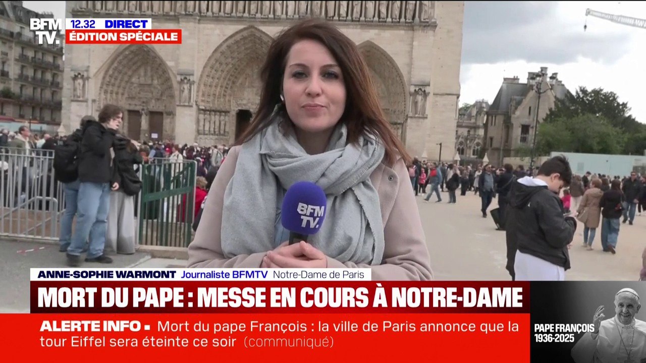 Mort du pape François: une messe en hommage au souverain pontife à Notre-Dame de Paris