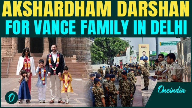 JD Vance Visits Delhi’s Akshardham with Family | Begins India Tour with Spiritual and Cultural Stop