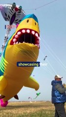 Spectacular skies at China's world kite park