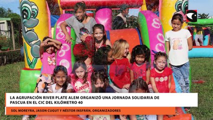 La Agrupación River Plate Alem organizó una jornada solidaria de Pascua en el CIC del Kilómetro 40