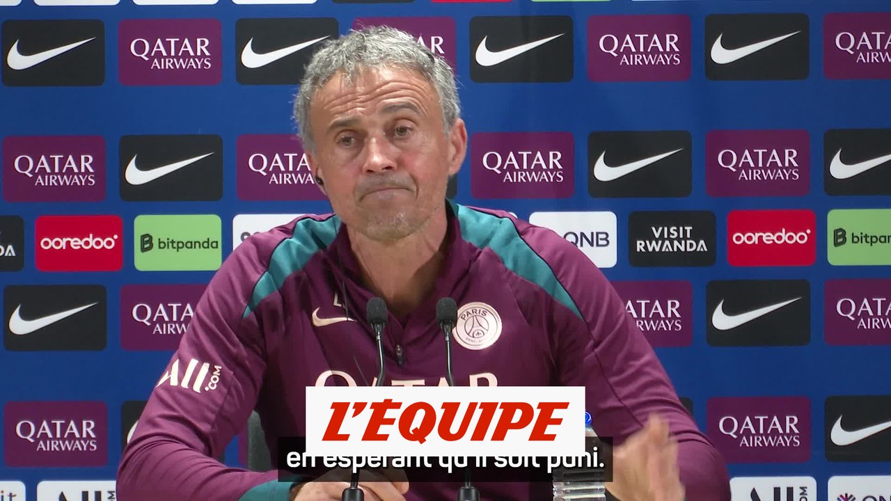 Luis Enrique condamne le jet de projectile à Saint-Étienne - Foot - L1