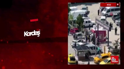 Rize'de kardeşini hastane önünde silahla yaraladı