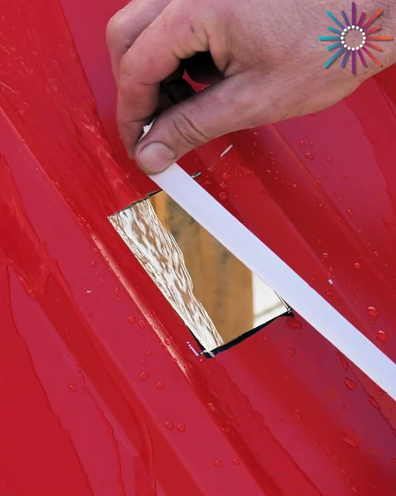 DIY solution for quick metal roof repairs! 🔧🏠